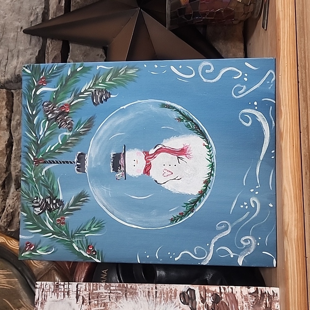 Christmas Bulb Acrylic Painting 11"x14"
